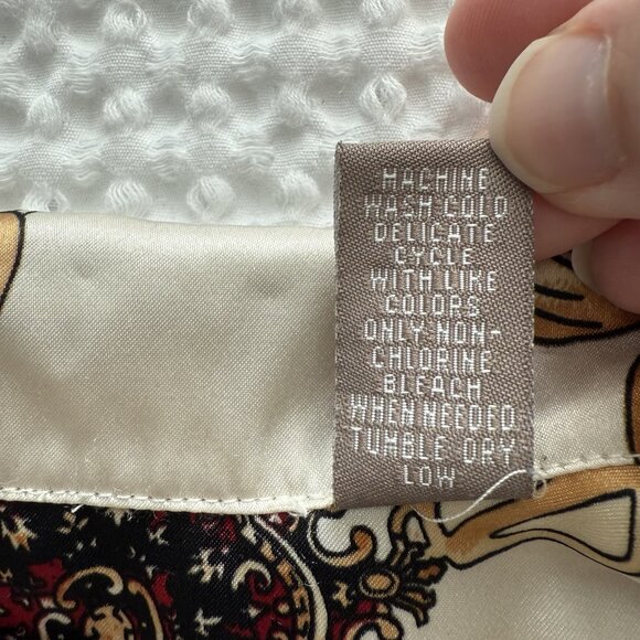 Valerie Stevens Satin Long Sleeve Button Up Size Medium Equestrian Bit & Bridle - Picture 8 of 8